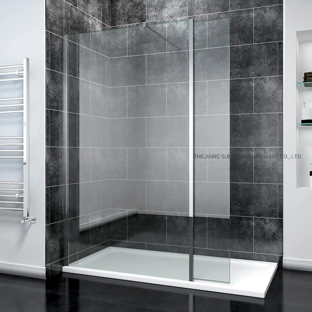 Pivot Aluminum Walk in Glass Shower Door