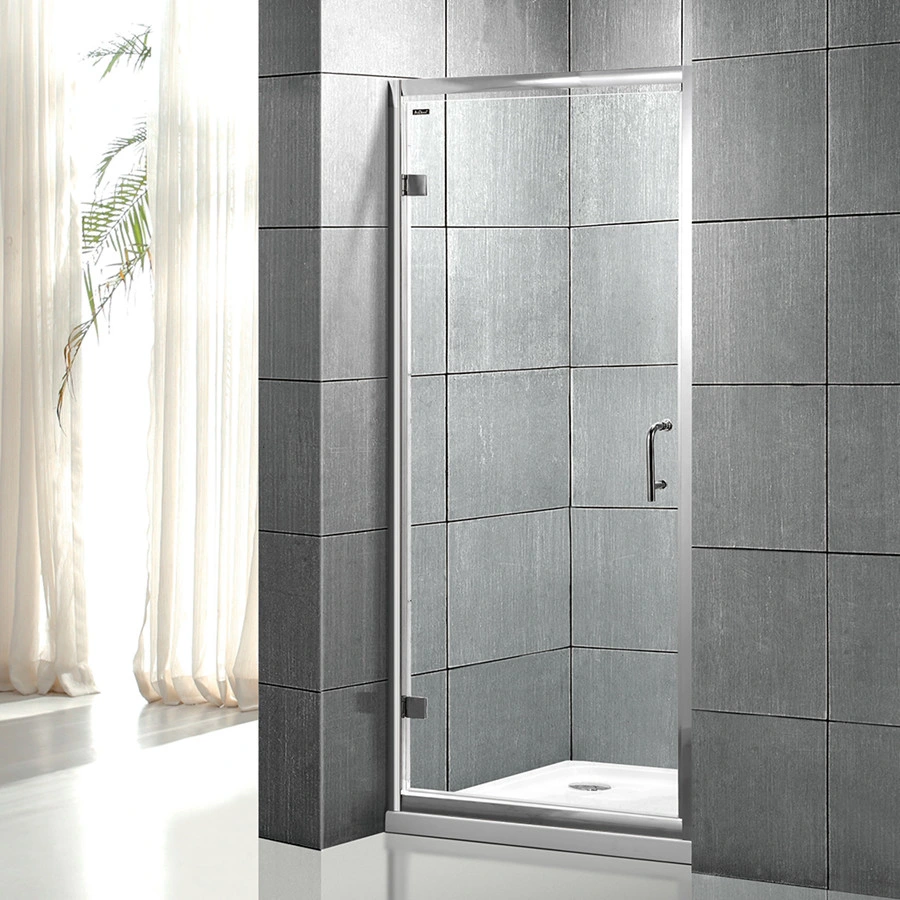 Hot Sale Simple Framed Glass Stainless Steel Bathroom Hinged Shower Door