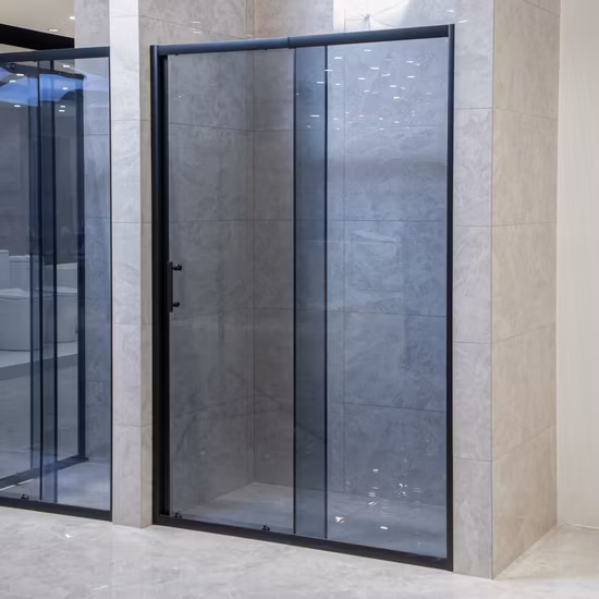 Cerco de chuveiro simples de moda de porta deslizante de vidro temperado