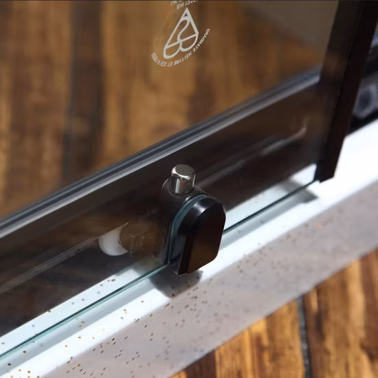 Cerco de vidro do chuveiro do banheiro dos mercadorias sanitárias usados ​​quadrados da porta do chuveiro da sala de banho